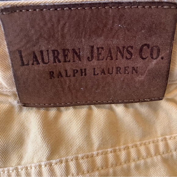 Lauren by Ralph Lauren Butter Yellow High Rise Crop Pants size‎ 14 100% Cotton - Picture 4 of 7